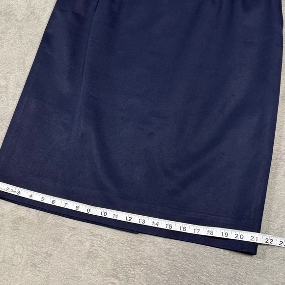 VTG Pendleton Womens Navy Wool Pencil Skirt USA Size 6 Office 90s Business Alt - Picture 6 of 9